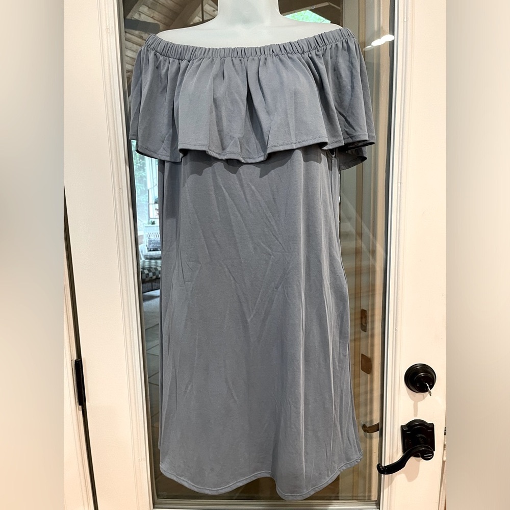 NWT Off shoulder blue dress